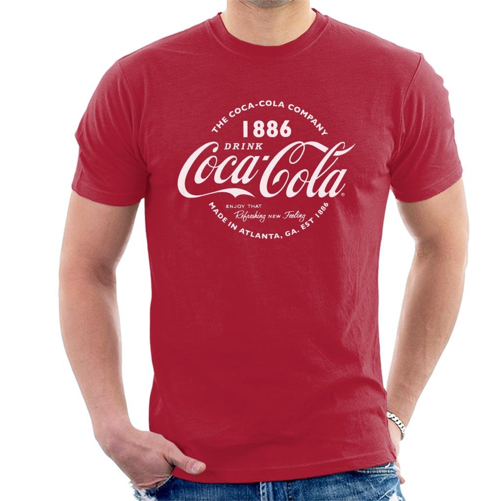 Coca-Cola Retro Logo White Text Men's T-Shirt