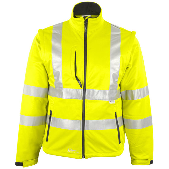 Prevent Warnschutz-Softshell-Jacken 8060G, leuchtgelb, Gr. XL
