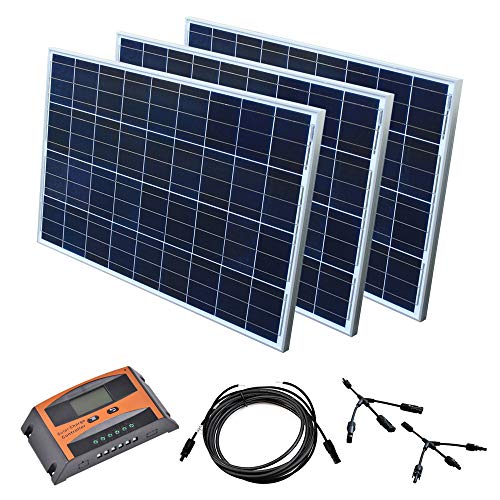 Solar Set 12 V Solaranlage Solarkit PV Inselanlage Wohnmobil Solarmodul Laderegler, Wattzahl:300 W