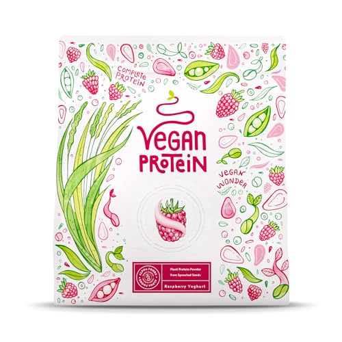 Veganes Proteinpulver - 600g Himber Yoghurt Eiweißpulver - 21g Protein (auf 30g) - Premiumqualität Vegan Protein Shake - Whey Ersatz - Aus Soja, Reis, Erbsen, Sonnenblume & Kürbiskernen