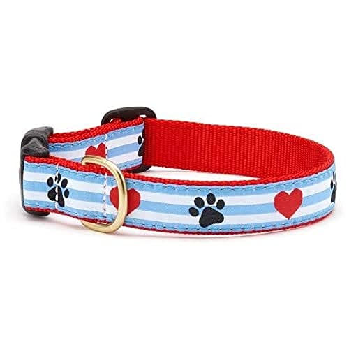 Up Country PPS-C-L Pawprint Stripe Hundehalsband, L, Breit (1 Zoll)
