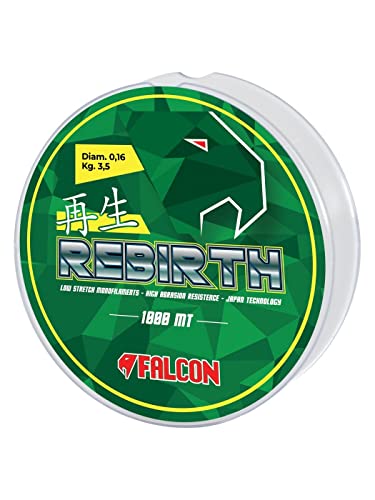 FALCON Angelschnur REBIRTH LOW STRETCH NYLON, 200/300/1000 MT (1000 MT, 0,25 mm/7,35 kg)