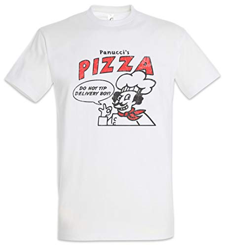 Urban Backwoods Panucci's Pizza Herren T-Shirt Weiß Größe 2XL