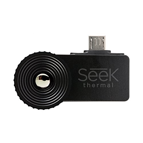 Seek Thermal Compact XR - Preiswerte Wärmebildkamera mit Erweiterter Sichtweite, Micro-USB Anschluss und Wasserdichtem Schutzgehäuse Kompatibel mit Android Smartphones - Schwarz