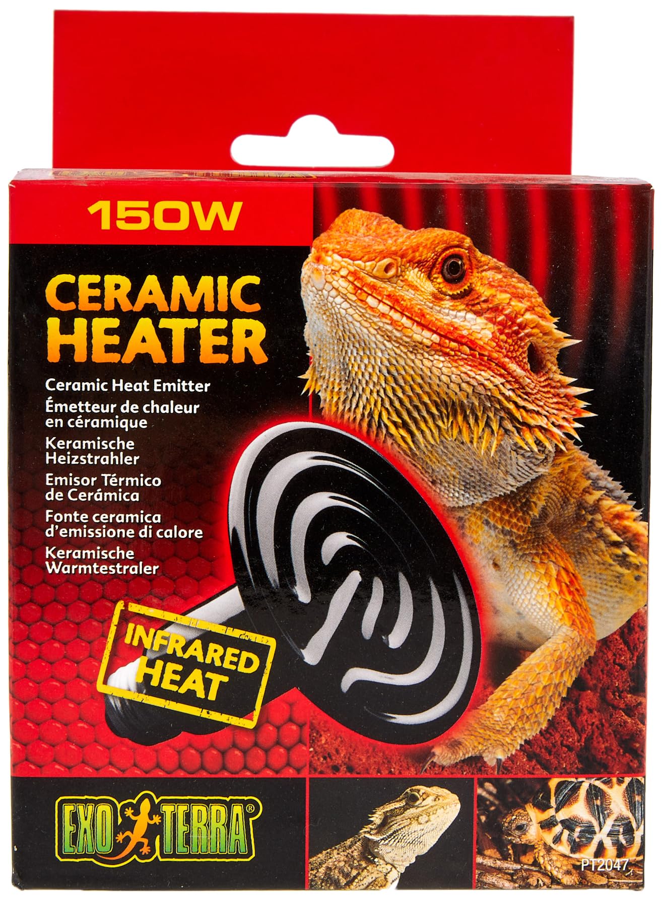 Exo Terra Ceramic Heater, keramischer Heizstrahler für Reptilien, 150W, Fassung E27, 250 g (1er Pack)