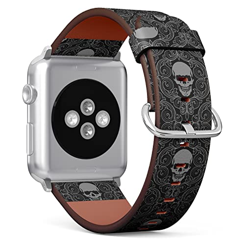 IKIKI-TECH Kompatibel mit Apple Watch-Armband, 38 mm, 40 mm, 41 mm (Totenkopf-Muster), veganes Ersatzarmband für iWatch Serie 8, 7, 6, 5, 4, 3, 2, 1 Ultra SE