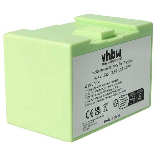 vhbw Akku kompatibel mit iRobot Roomba 5150, 7150, 7550, E5, e5150, e515020, e5152 Staubsauger Home Cleaner Heimroboter (2200mAh, 14,4V, Li-Ion)