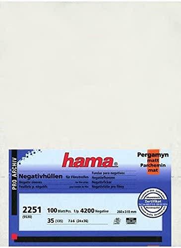 Hama Negativarchivierungshüllen (Pergamin, für je 7 Kleinbild-Streifen à 6 Bilder, 100 St.)