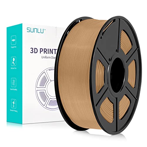 SUNLU PLA+ Filament 1.75mm, Neatly Wound 3D Drucker Filament PLA Plus, Stark PLA+ Filament 1.75 1kg, Gute Haftung für 3D Druck, Maßgenauigkeit +/- 0.02 mm, 1KG (2.2lbs), Wood