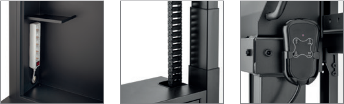 HAGOR Lift Pro Light Dual - Aufstellung - für 2 LCD-Displays (Side-by-Side) - Schwarz - Bildschirmgröße: 117-165 cm (46-65) - Montageschnittstelle: bis zu 800 x 600 mm - Bodenaufstellung (8217)