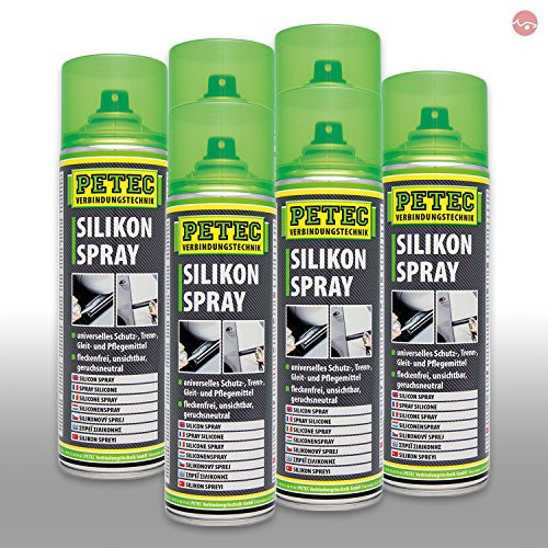 Petec_bundle 6X PETEC SILKIONSPRAY Silicon Spray Trennmittel Kunststoffpflege 500 ML 70850