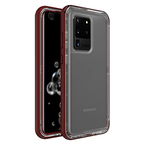 LifeProof für Samsung Galaxy S20 Ultra, Schlanke, sturzgeschützte, schmutzabweisende und schneesichere Schutzhülle, Next Serie, Transparent/Rot
