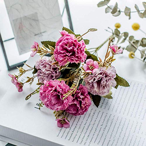 Künstliche Blatt Künstliche Blume 30Cm Schöne gefälschte Kombination Braut Hand Blumen Hybrid Hochzeitsdekoration Künstliche Blumen (Color : Purple)