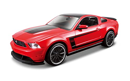 Maisto Model Kit - 2012 Ford Mustang Boss 302 in Red Car - 1:24 Scale - 39269