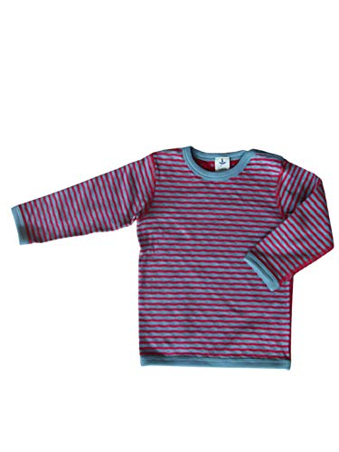 Leela Cotton Baby Kinder Langarmshirt Wendelangarmshirt Bio-Baumwolle Wendeshirt T-Shirt Jungen Mädchen Gr. 50/56 bis 98/104 (86/92, Isfahan)