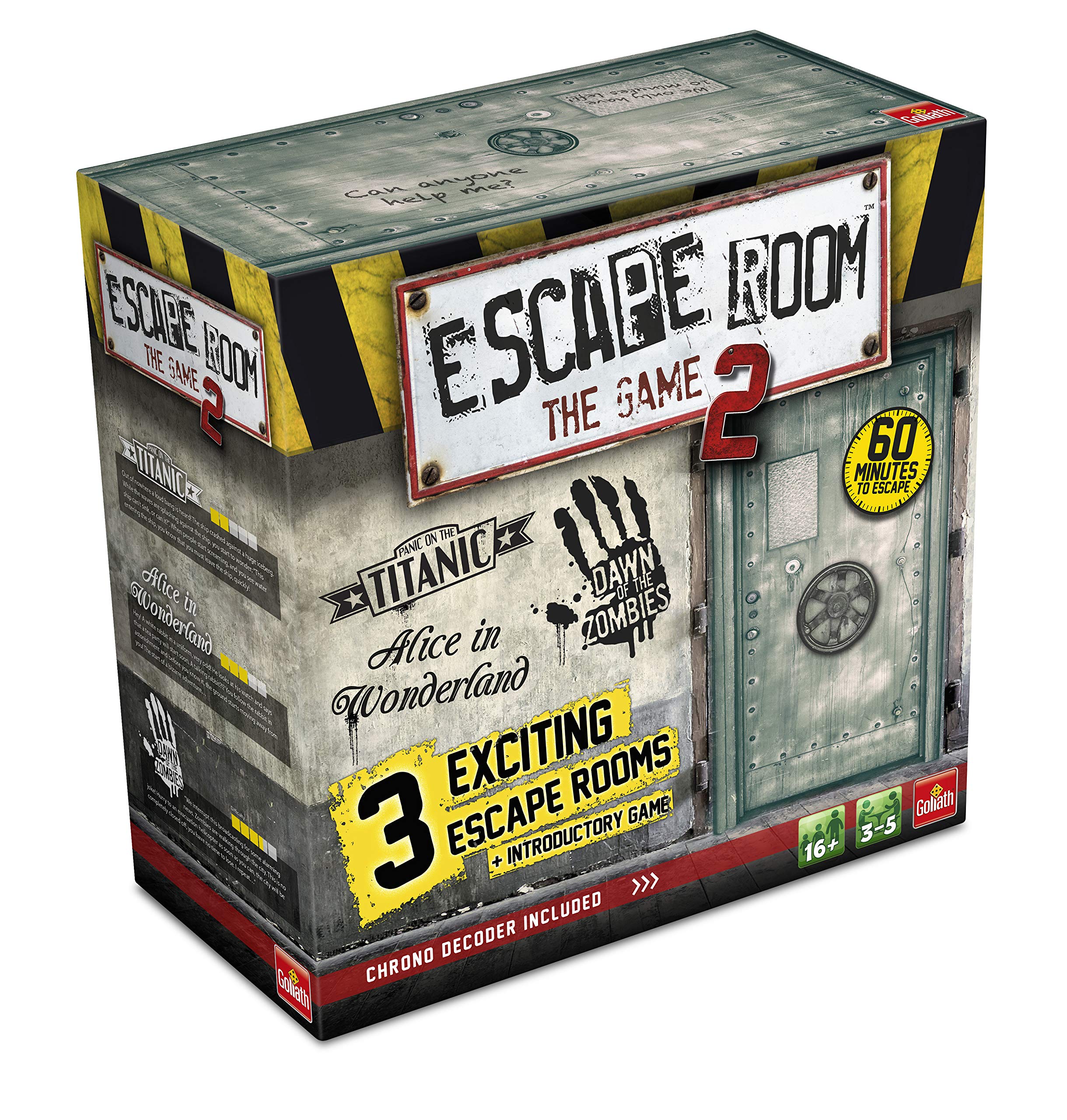 Escape Room: The Game - Vol. 2 | 3 spannende Escape Rooms in Ihrem eigenen Zuhause | Brettspiele für Erwachsene | Für 3–5 Spieler | ab 16 Jahren