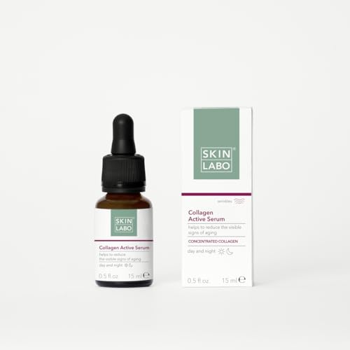 SkinLabo Kollagen-Aktiv-Serum, verhindert die Bildung von Falten, reduziert und glättet bereits bestehende Serum, mit Kollagen, 15 ml