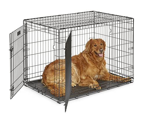 YEKE Midwest Homes for Pets Midwest iCrate-Hundekäfig mit Doppelklappe und Trennwand, 106,68 cm