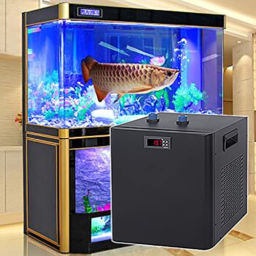 thickvalley Aquarienkühler, 1/10 HP 160L / 300L / 500L / 1000L Hydrokultur-Wasserkühler mit HD-Display-Temperatureinstellung und eingebautem Lüfter, für die Fisch-Axolotl-Korallen-Garnelenzucht,300L