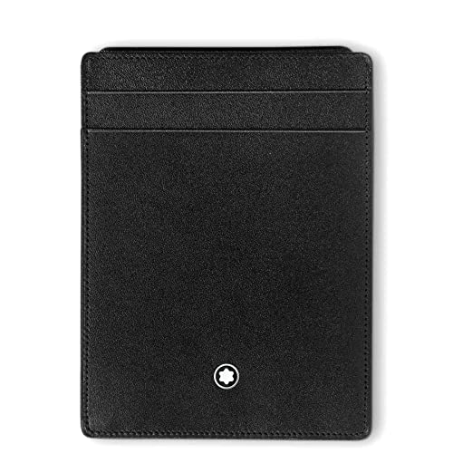 Schutzhülle aus Leder für Kreditkarten und Dokumente, Schwarz , 9 x 12 cm, Modern