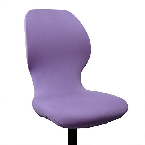 VORCOOL Stuhlbezug Stuhlhussen elastische Stuhl Abdeckung Stretch waschbar Drehstuhl Bezug (Lila)