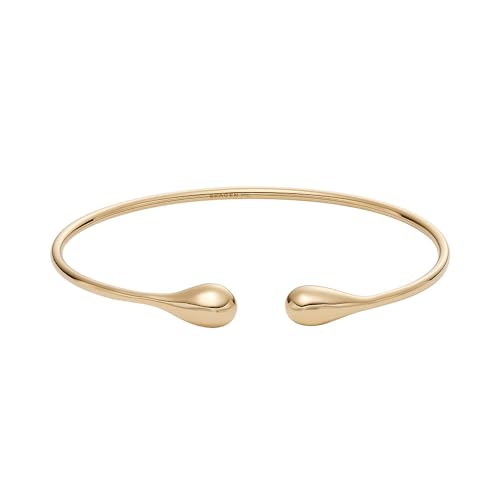 SKAGEN Damenarmband Liquid Metal Gold-Ton Edelstahl Flex Cuff Armband, SKJ1770710