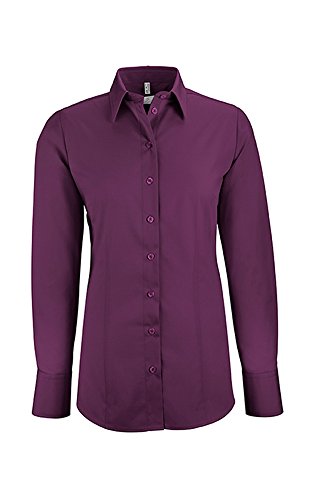 Greiff Damen-Bluse BASIC, Regular Fit, Stretch, easy-care, 6515, Farbe: Brombeere, Größe: 48