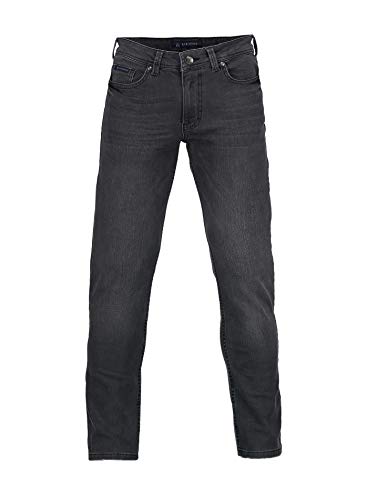 BARBONS Herren Jeans - Bügelleicht - Slim-Fit Stretch - Business Freizeit - Hochwertige Jeans-Hose 04-grau 33W / 34L