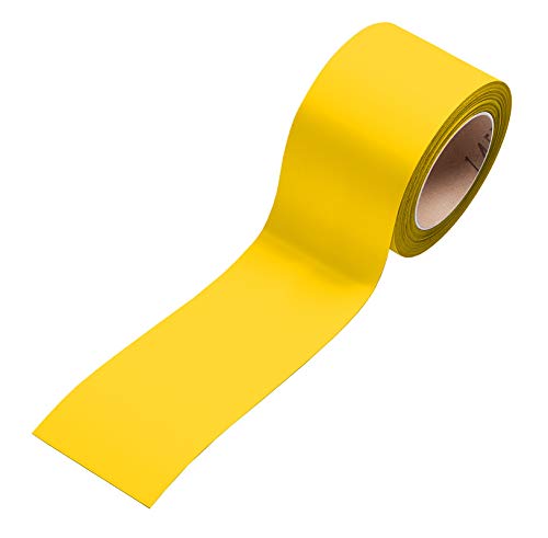 gelbes Magnetband 10m-Rolle, Breite: 5cm, zum selberschneiden für Magnetschilder Magnetstreifen Magnet-Etiketten beschreibbar/abwischbar