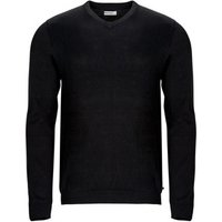 JACK & JONES Herren JJEBASIC Knit V-Neck NOOS Pullover, Grau (Navy Blazer Detail: Twisted with Jet Stream), X-Small