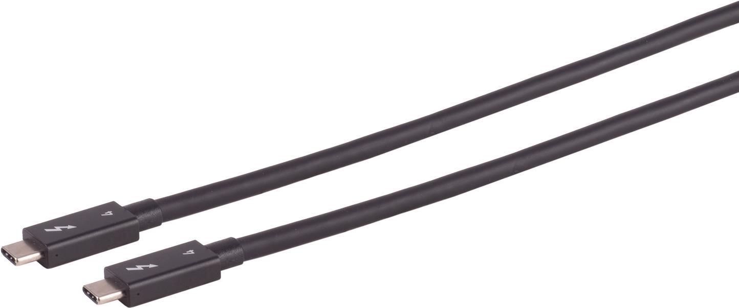 S/CONN maximum connectivity USB-C® Verbindungskabel, Typ-C Stecker auf Typ-C Stecker, TB4, UltraFlex, 0,50m (13-72015)