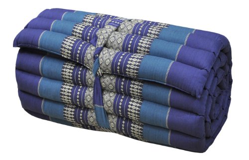 Kapok Thaikissen Rollmatte schmal, blau