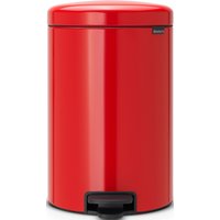 Brabantia Treteimer mit Inneneimer aus Kunststoff, stahl, Passion Rot, 20 Liter