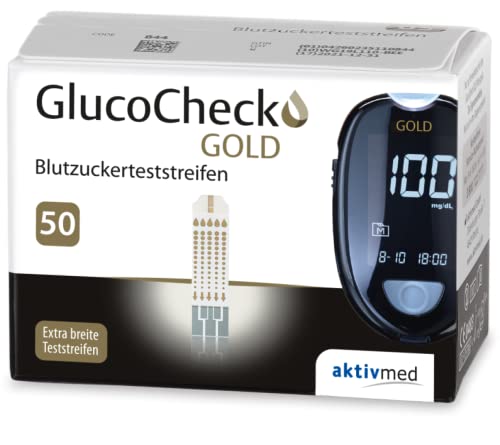 GlucoCheck GOLD Blutzuckerteststreifen 50 Stück