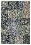 Hanse Home Teppich Kirie – Patchwork Kurzflor Modern Vintage Design Teppiche für Esszimmer, Wohnzimmer, Kinderzimmer, Flur, Schlafzimmer, Küche Grün 160x230cm, 105447-160x230
