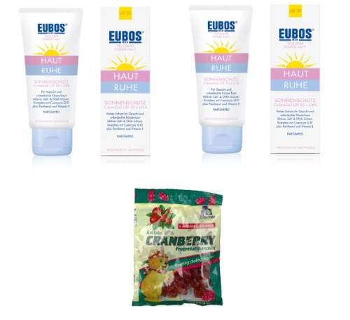 Haut Ruhe Sonnenschutz Creme Gel LSF 30 + UVA Sparset 2x50 ml + Gratis Avitale Cranberry Bärchen 1x100g