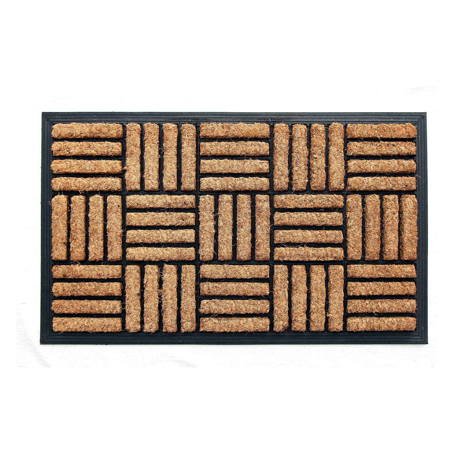 Coco&Coir Everything in a nutshell Premium kokos Fußmatte | Kokosnussmatte mit rutschfestem PVC | Fußwischer für den Eingangsbereich | für den Außen- und Innenbereich | 45 x 75 cm