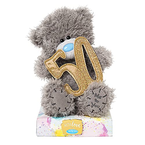 Me To You AP701075 Bear, Tatty Teddy zum 50. Geburtstag, Blau, Gold, Grau
