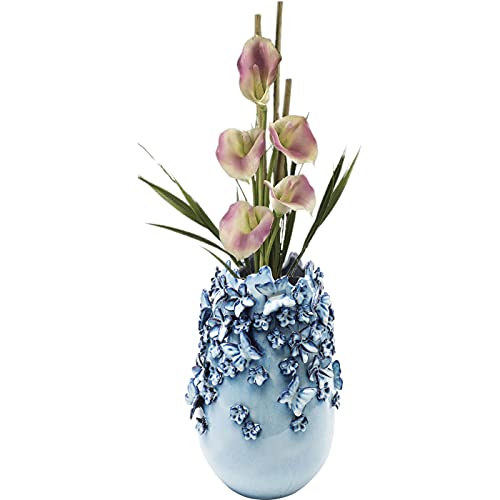 Kare Design Butterflies Vase, lightblue, 35 cm