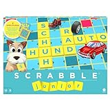 Mattel Games Scrabble Junior Wörterspiel und Kinderspiel, Kinderspiele Brettspiele geeignet für 2-4 Kinder ab 6 Jahren, Design kann variieren, Deutsche Version, Y9670
