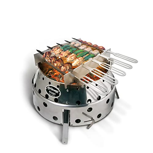 Terma Grillspieß geeignet für Petromax Atago & BBQ-Toro DOKING Made in Germany, plancha Platte , feuerplatte Grill, feuerschale mit grillplatte