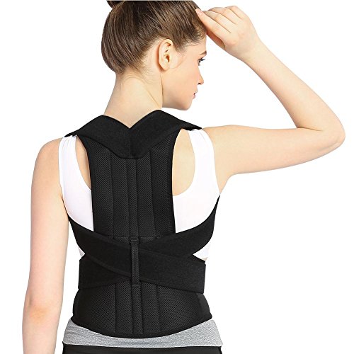 Back Straightener Posture Corrector-Rückenstütze für Männer und Frauen - Vollständig verstellbarer Glätteisen für die Unterstützung der mittleren, oberen Wirbelsäule - Nacken-, Schulter-, Schlüsselbei