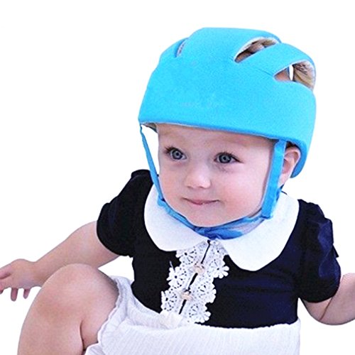 Qiorange Kleinkind Safety Helmet gegen Stöße für Babyhelm Kopfschutzmütze beim Lauflernen verstellbar (Blau)