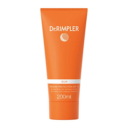 Dr. Rimpler Sonnencreme LSF 15 I für Gesicht und Hals I Hochwertige Sonnenmilch mit pflegendem Aloe Vera, hautverträglich, 200ml
