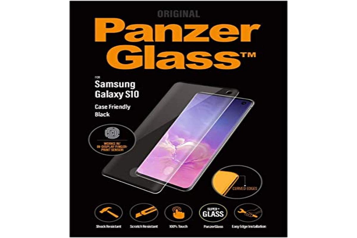 PanzerGlass Samsung Galaxy S10 Displayschutz Panzerglas Schutzfolie, Mehrfarbig, 7185