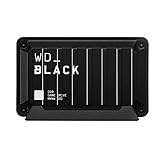 WD_BLACK D30 Game Drive SSD 2 TB (Übertragung mit 900 MB/s, USB Typ-C zu Typ-A Kabel) kompatibel mit PlayStation 5 und Xbox Series X|S, Schwarz