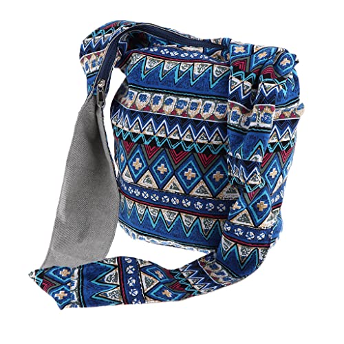 Colcolo Bohemian Hippie Umhängetasche Schultertasche Handgemachte Umhängetasche, Blau