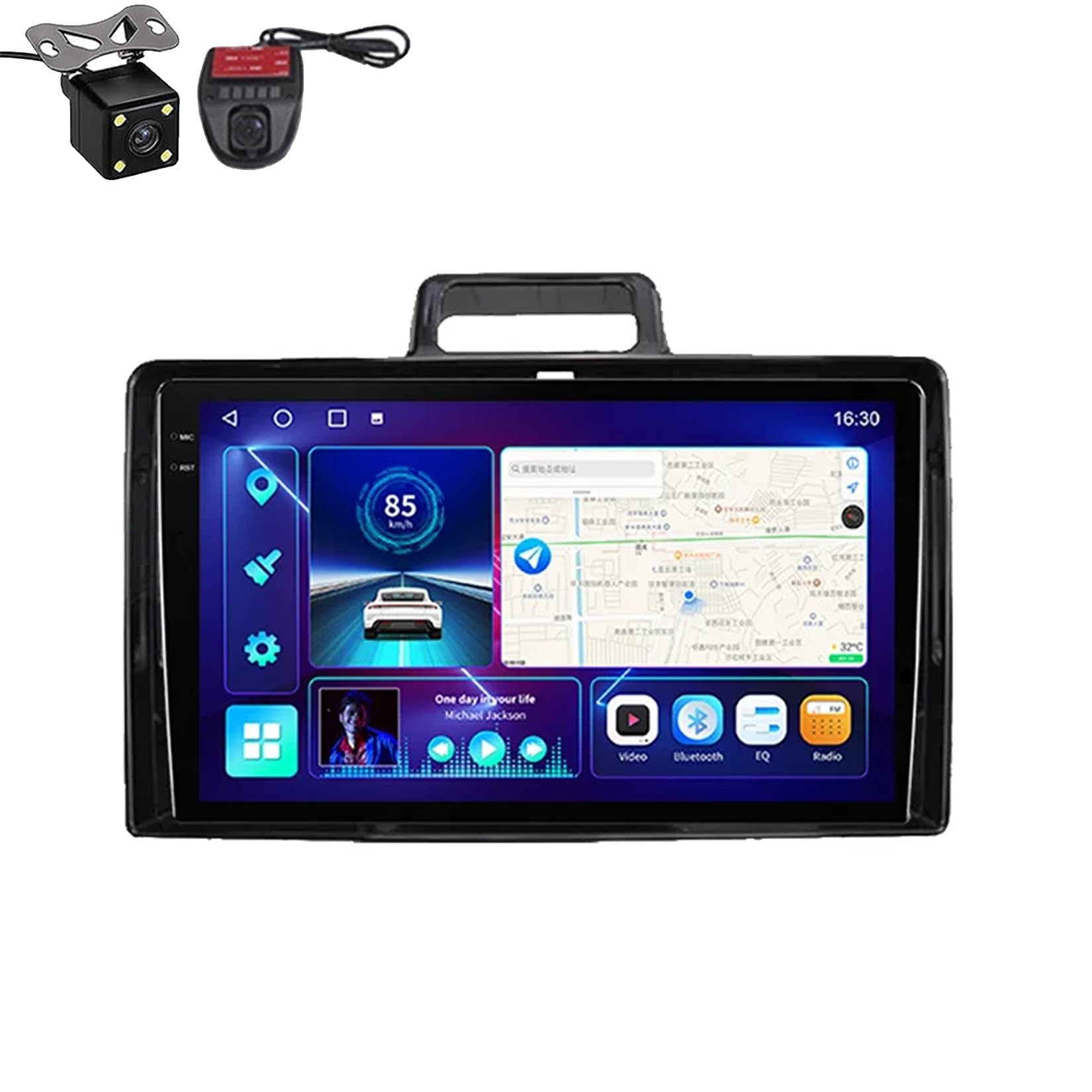 FONALO Android 12 Autoradio mit navi für Toyota Corolla Axio Fielder 2014-2017 Plug-and-Play car Radio Player GPS Navigation 2 Din Radio USB Unterstützt RDS USB Kamera (Color : QT1 4Core 1+16G)