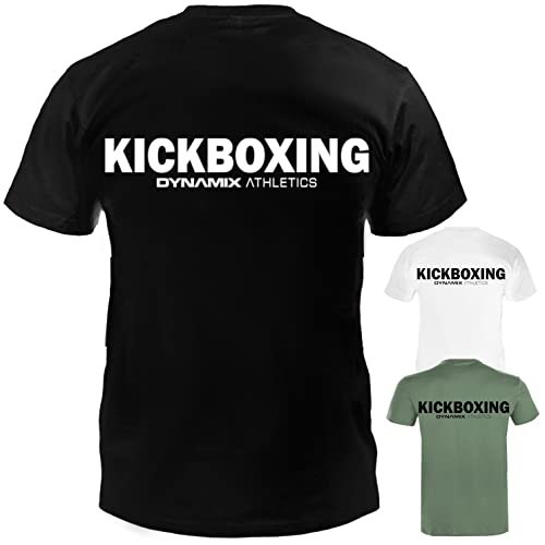 Dynamix Athletics T-Shirt Kickboxing Classic Schwarz - Kampfsport Kickboxen K1 Shirt für Herren (L)