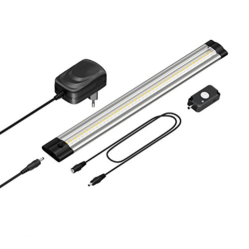 parlat LED Unterbau-Leuchte Siris mit Netzteil, Bewegungsmelder, flach, 30cm, 368lm, warm-weiß